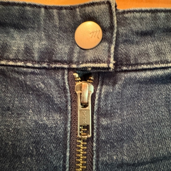 Madewell Blue Asymmetrical Skater Mini Skirt - Picture 4 of 15